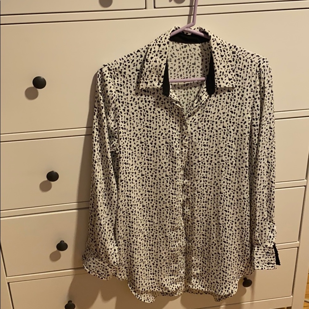 Black and White Button Down tunic
